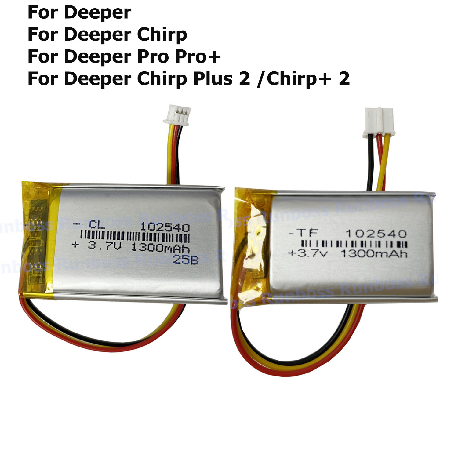 Chirp Sonar Fish Finder - Nuevo Batería de 3,7 V 1300mAh