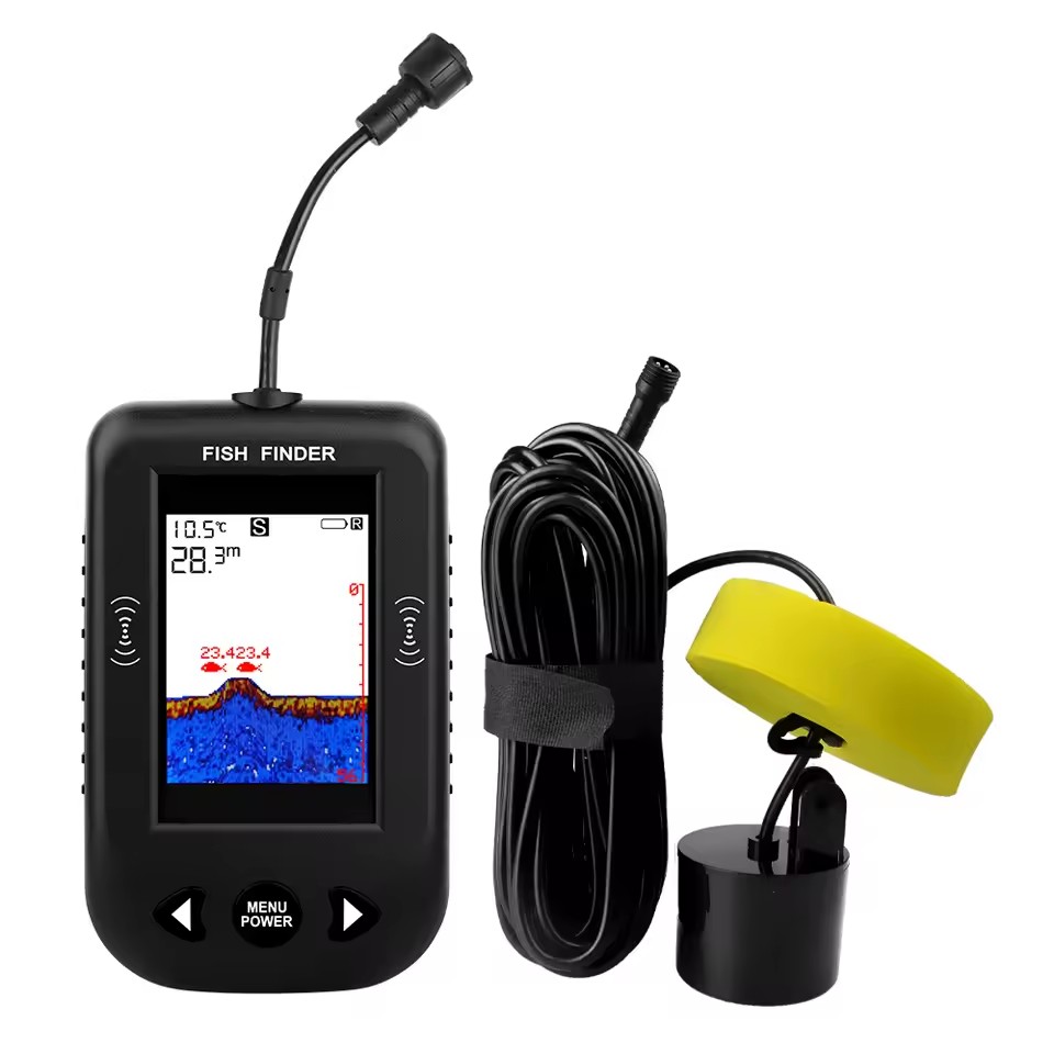 Fish Finder Transducer 200Khz - Alarma 100M Sonar portátil buscadores de