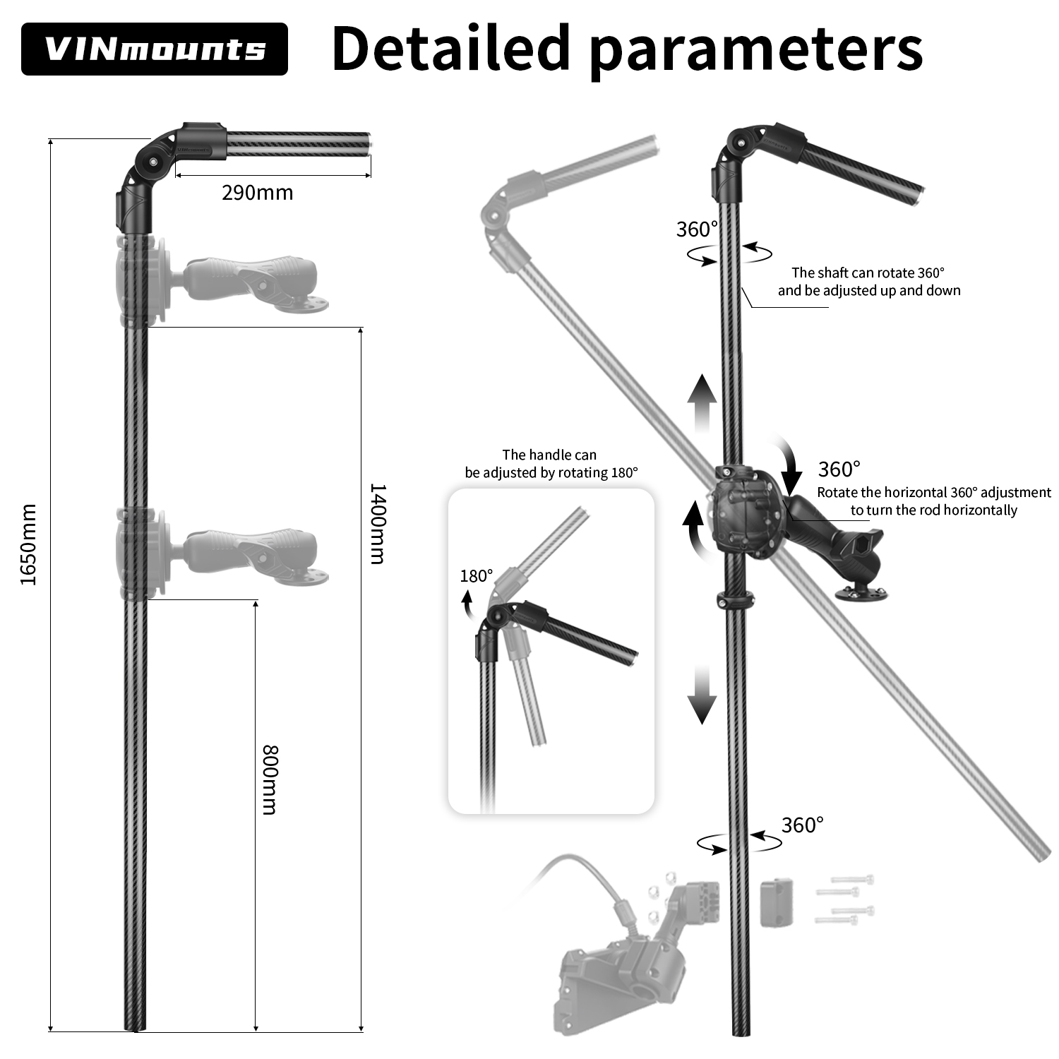 Soporte para pértiga de buscad - Fish Finder Transducer Mount reseña y precio
