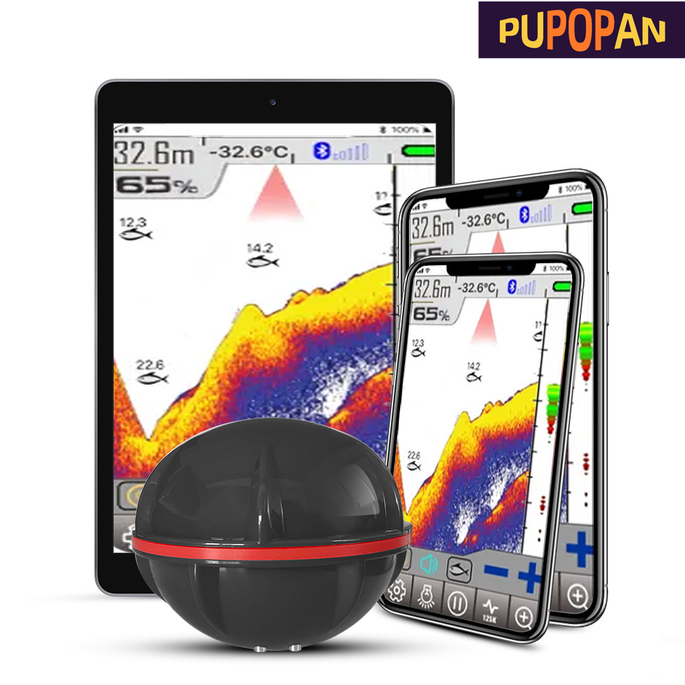 PuPoPan inalámbrico Bluetooth  - Chirp Sonar Fish Finder reseña y precio