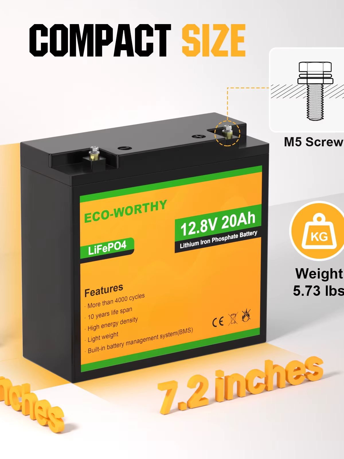 ECO-WORTHY Paquete de 2 Baterí - Fish Finder Battery 12V reseña y precio