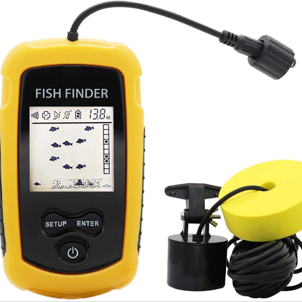 Alarma 100M Sonar portátil bus - Fish Finder Transducer 200Khz reseña y precio