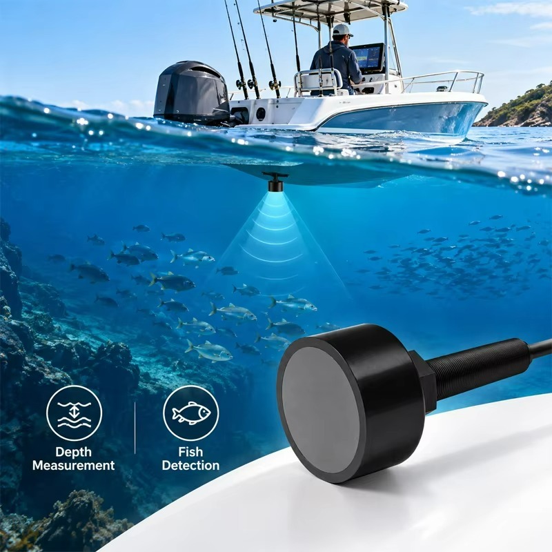 Transductor ultrasónico de dob - Fish Finder Transducer 200Khz reseña y precio