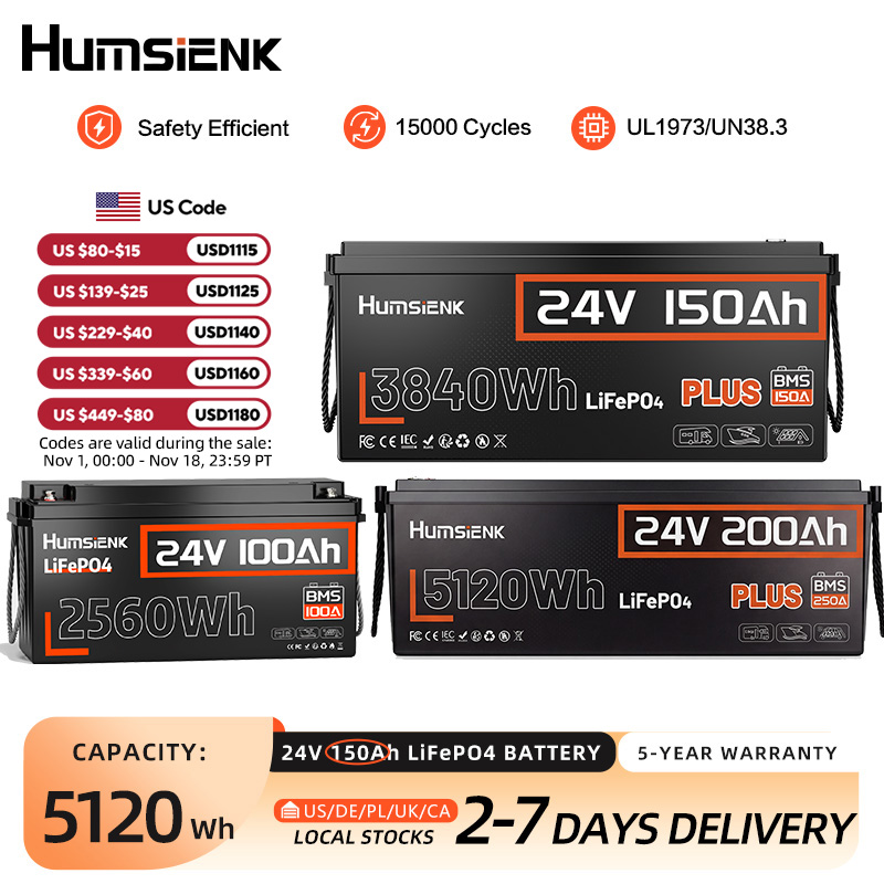 Batería LiFePO4 Humsienk de 24 - Fish Finder Battery 12V reseña y precio