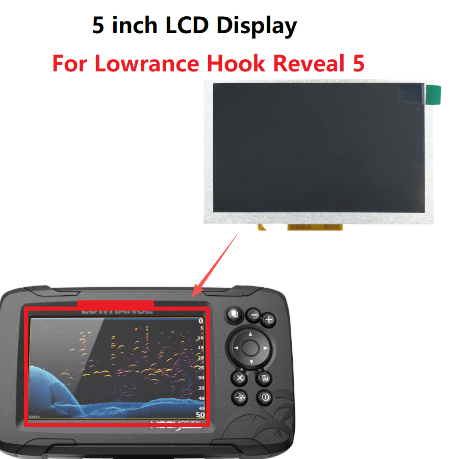 Pantalla LCD de 5 pulgadas par - Fish Finder Lowrance Hook reseña y precio