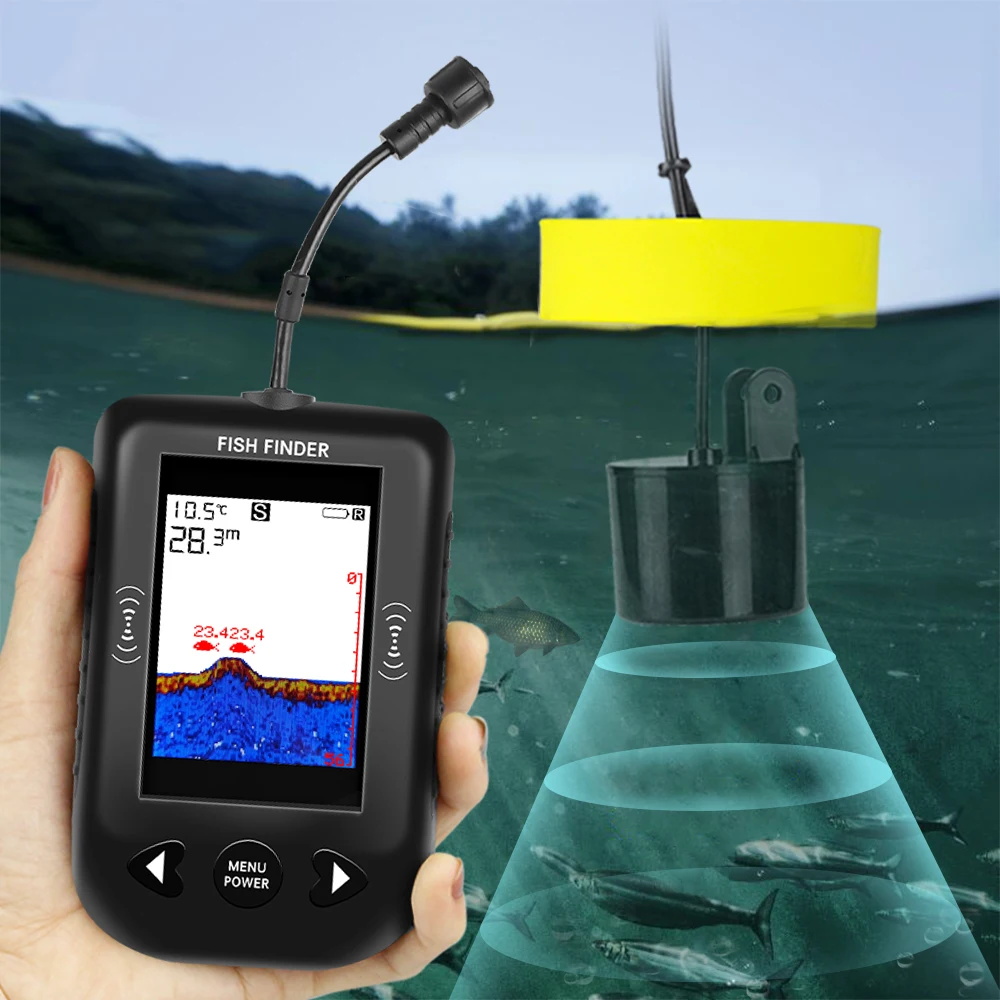 Alarma 100M Sonar portátil bus - Fish Finder Transducer 200Khz reseña y precio