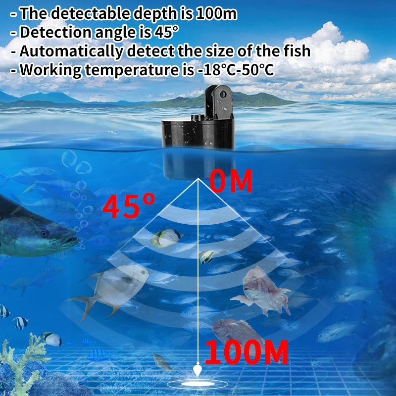 Alarma 100M Sonar portátil bus - Fish Finder Transducer 200Khz reseña y precio