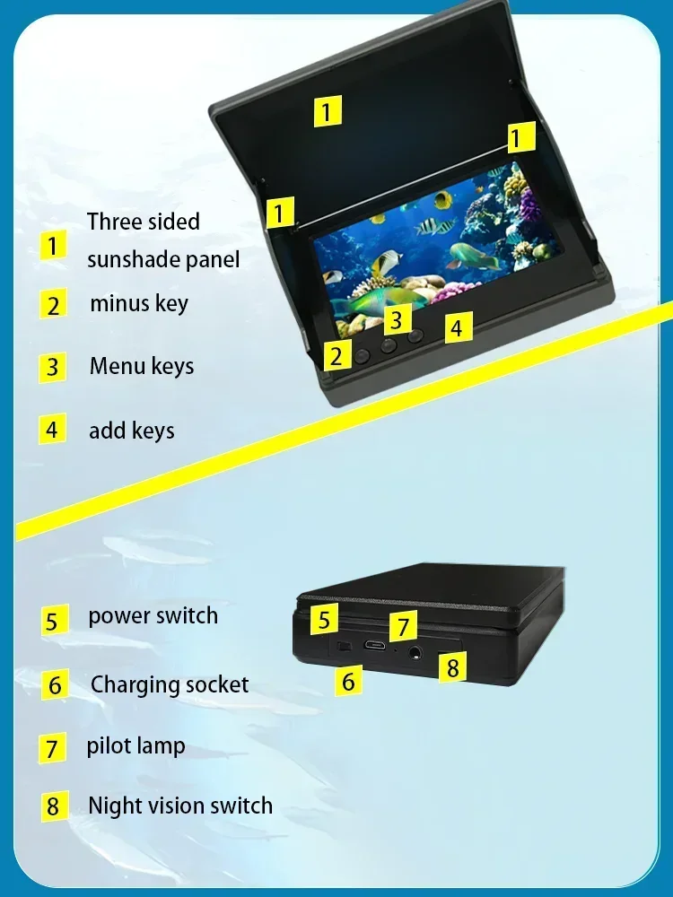 YS43A Detector de peces de 4,3 - Fish Finder Ice Fishing reseña y precio