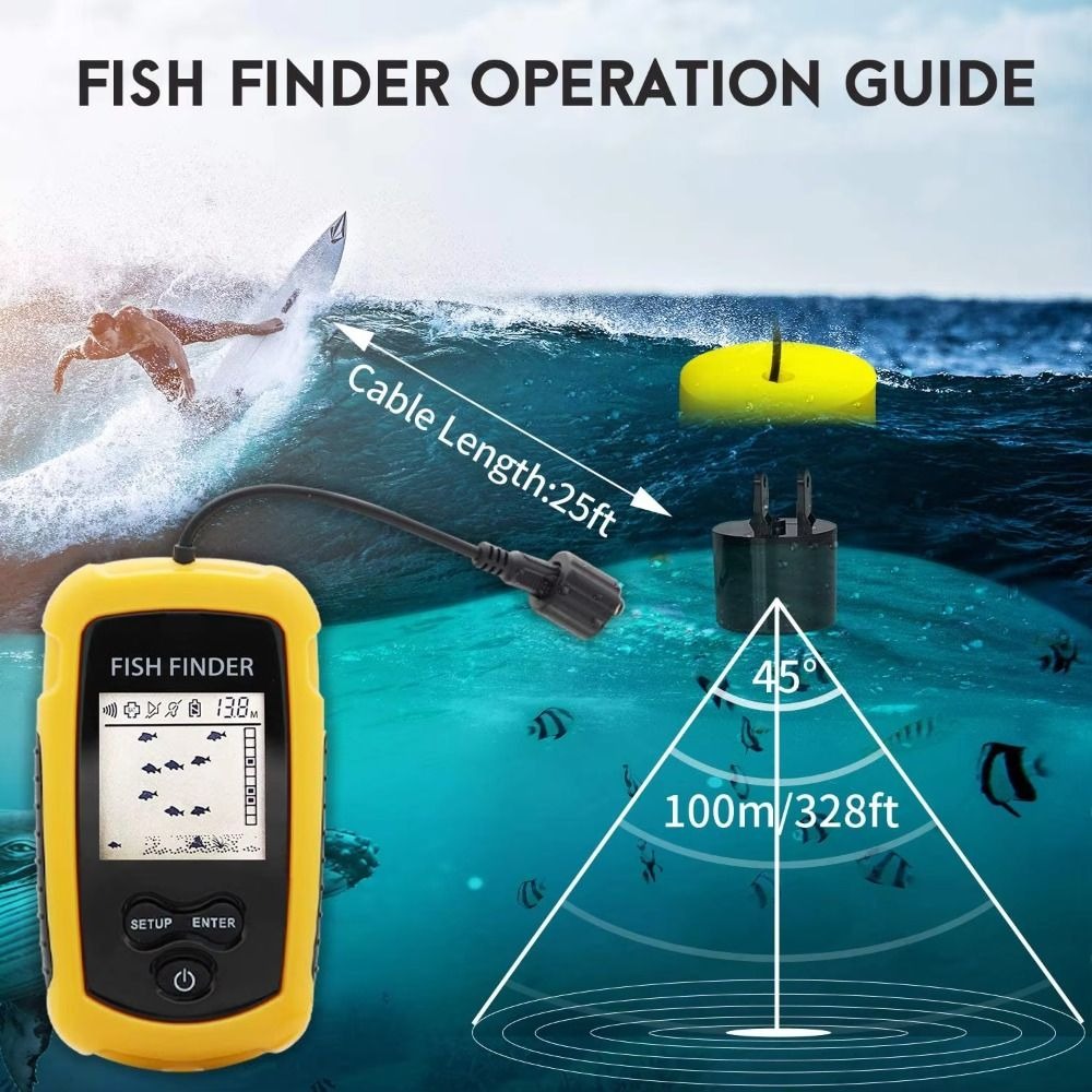Buscador de Peces Portátil de  - Fish Finder Castable Wireless reseña y precio