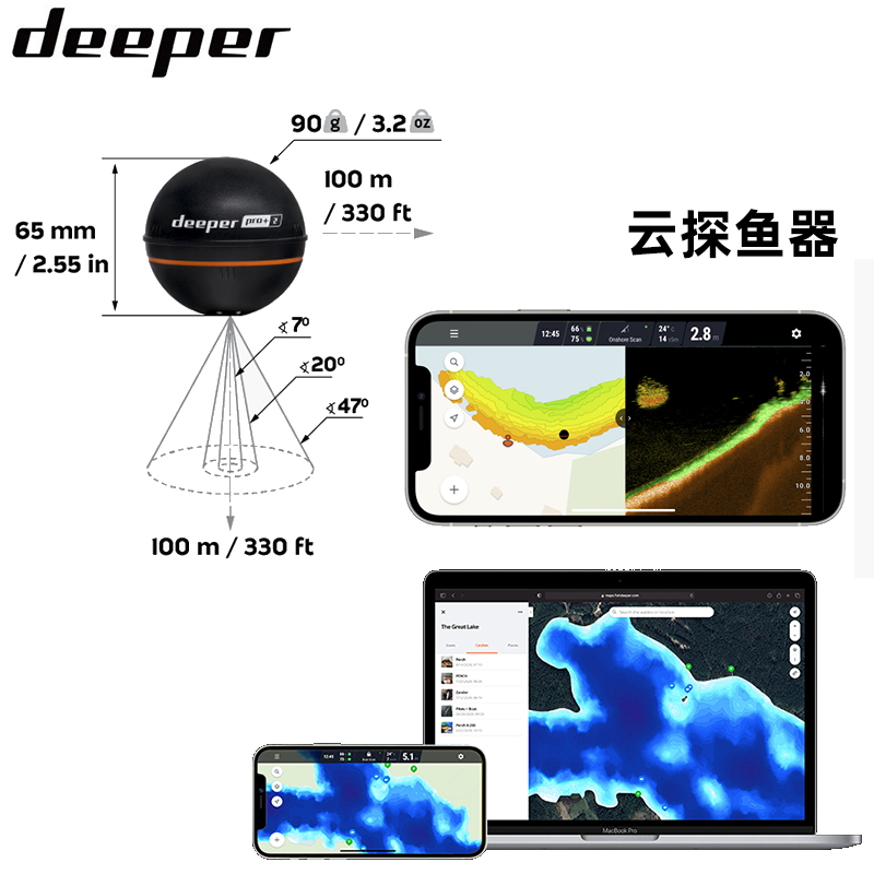 DEEPER Sonar inteligente Chirp - Chirp Sonar Fish Finder reseña y precio