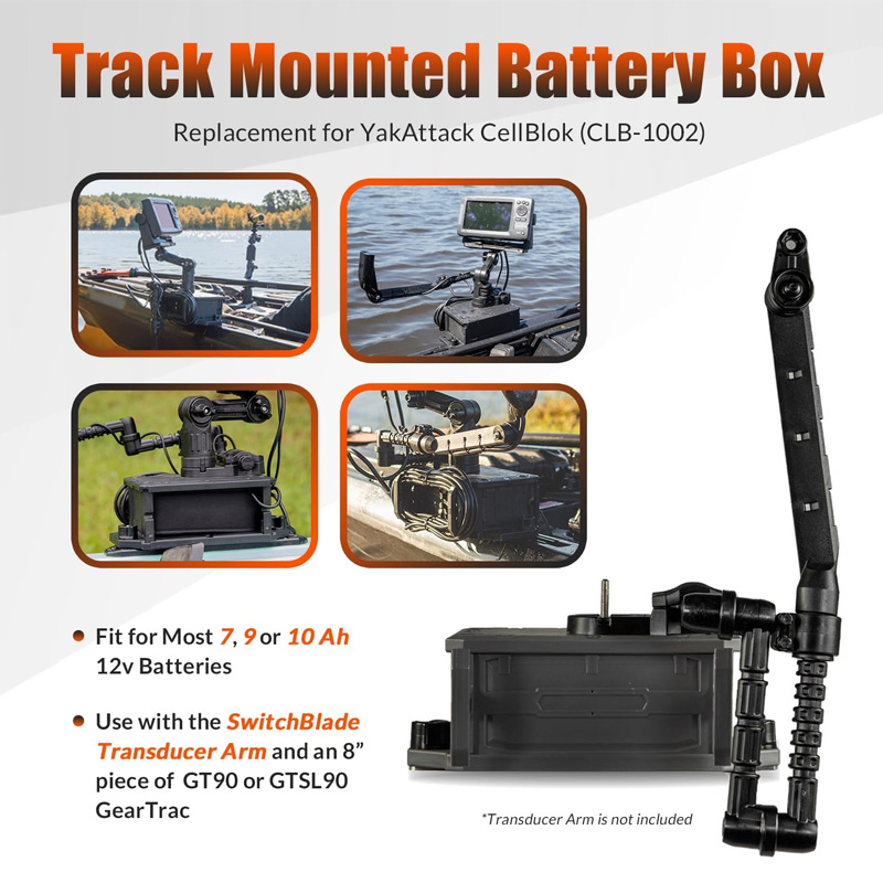 Caja de batería montada en pis - Fish Finder Transducer Mount reseña y precio