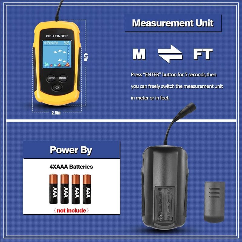 Sonda de Pesca Portátil para K - Fish Finder Kayak Portable reseña y precio