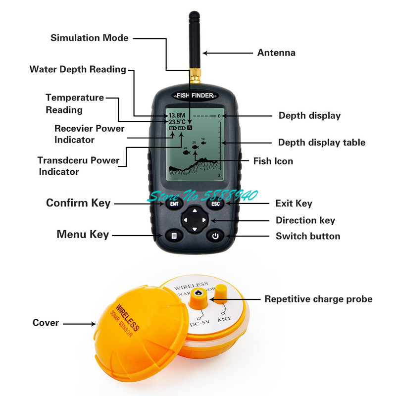 Repuestos para Barco Cebador P - Chirp Sonar Fish Finder reseña y precio