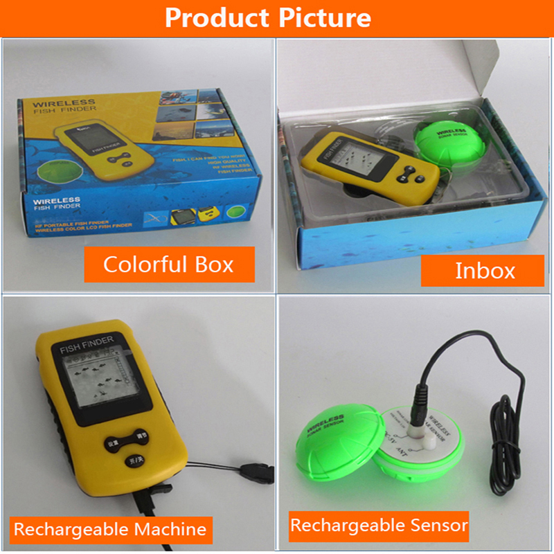 KDR-Sonda inalámbrica colorida - Fish Finder Ice Fishing reseña y precio
