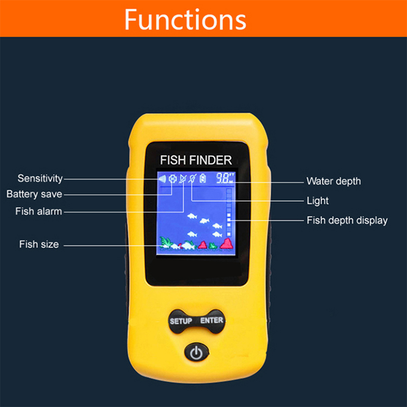 KDR-Sonda inalámbrica colorida - Fish Finder Ice Fishing reseña y precio
